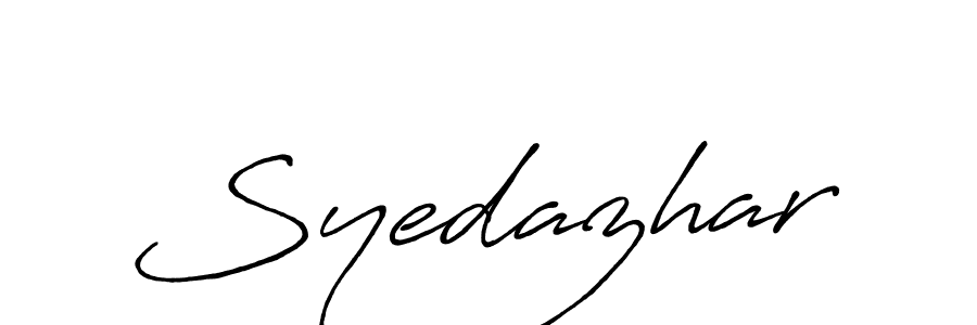 Similarly Antro_Vectra_Bolder is the best handwritten signature design. Signature creator online .You can use it as an online autograph creator for name Syedazhar. Syedazhar signature style 7 images and pictures png