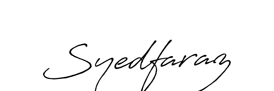 Use a signature maker to create a handwritten signature online. With this signature software, you can design (Antro_Vectra_Bolder) your own signature for name Syedfaraz. Syedfaraz signature style 7 images and pictures png