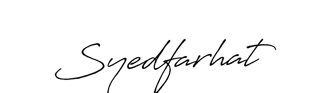 Antro_Vectra_Bolder is a professional signature style that is perfect for those who want to add a touch of class to their signature. It is also a great choice for those who want to make their signature more unique. Get Syedfarhat name to fancy signature for free. Syedfarhat signature style 7 images and pictures png