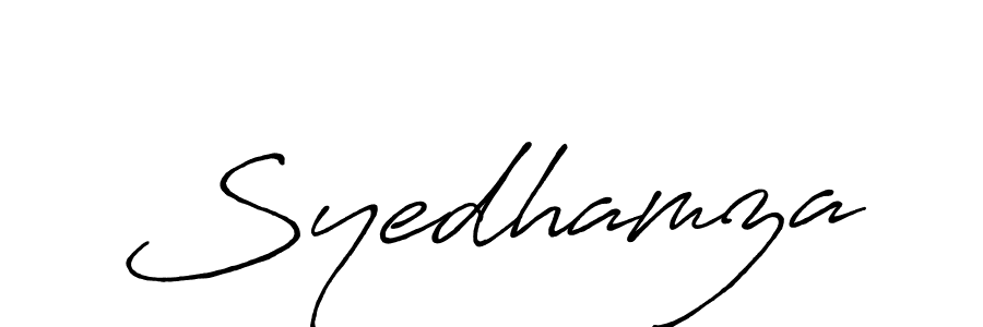Make a beautiful signature design for name Syedhamza. With this signature (Antro_Vectra_Bolder) style, you can create a handwritten signature for free. Syedhamza signature style 7 images and pictures png
