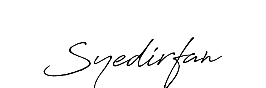 Create a beautiful signature design for name Syedirfan. With this signature (Antro_Vectra_Bolder) fonts, you can make a handwritten signature for free. Syedirfan signature style 7 images and pictures png