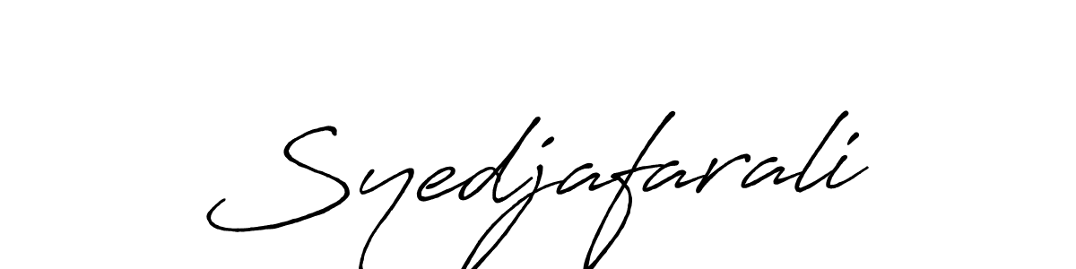 Use a signature maker to create a handwritten signature online. With this signature software, you can design (Antro_Vectra_Bolder) your own signature for name Syedjafarali. Syedjafarali signature style 7 images and pictures png