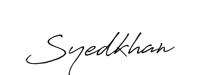 Make a beautiful signature design for name Syedkhan. With this signature (Antro_Vectra_Bolder) style, you can create a handwritten signature for free. Syedkhan signature style 7 images and pictures png