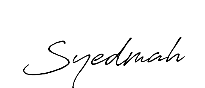 Also You can easily find your signature by using the search form. We will create Syedmah name handwritten signature images for you free of cost using Antro_Vectra_Bolder sign style. Syedmah signature style 7 images and pictures png