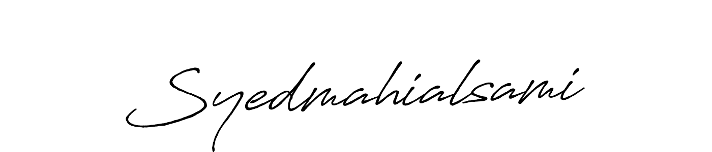 You should practise on your own different ways (Antro_Vectra_Bolder) to write your name (Syedmahialsami) in signature. don't let someone else do it for you. Syedmahialsami signature style 7 images and pictures png