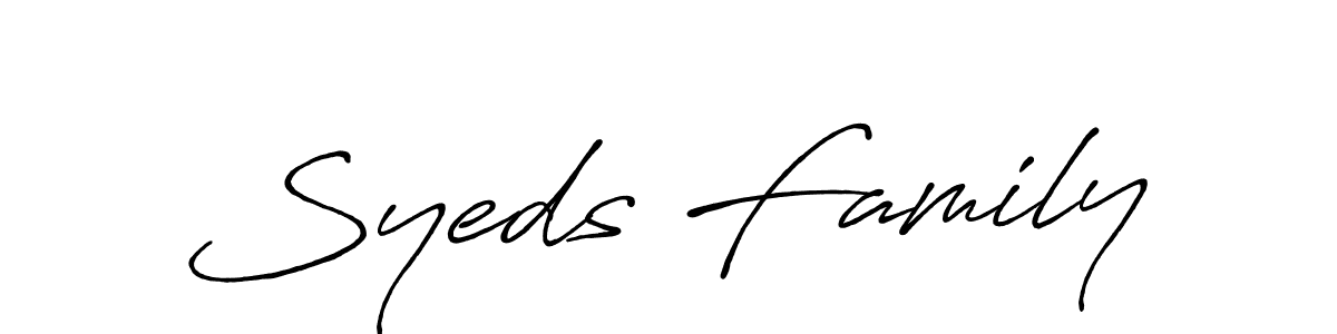 Make a beautiful signature design for name Syeds Family. Use this online signature maker to create a handwritten signature for free. Syeds Family signature style 7 images and pictures png