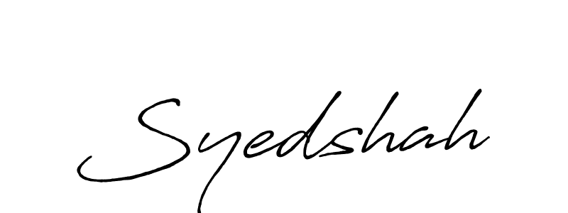 How to make Syedshah name signature. Use Antro_Vectra_Bolder style for creating short signs online. This is the latest handwritten sign. Syedshah signature style 7 images and pictures png