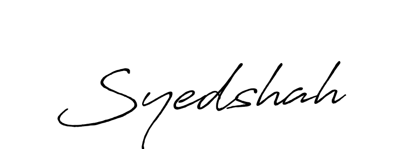 How to make Syedshah name signature. Use Antro_Vectra_Bolder style for creating short signs online. This is the latest handwritten sign. Syedshah signature style 7 images and pictures png