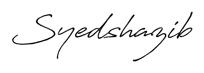 Personalize your online presence with Syedshazib signature rendered in elegant Antro_Vectra_Bolder font. Great for website footers and blogs. Syedshazib signature style 7 images and pictures png