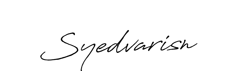 Create a beautiful signature design for name Syedvarisn. With this signature (Antro_Vectra_Bolder) fonts, you can make a handwritten signature for free. Syedvarisn signature style 7 images and pictures png