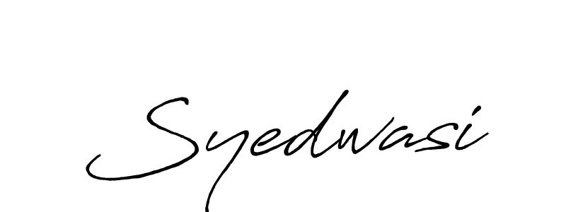 The best way (Antro_Vectra_Bolder) to make a short signature is to pick only two or three words in your name. The name Syedwasi include a total of six letters. For converting this name. Syedwasi signature style 7 images and pictures png