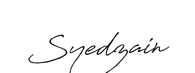 Create a beautiful signature design for name Syedzain. With this signature (Antro_Vectra_Bolder) fonts, you can make a handwritten signature for free. Syedzain signature style 7 images and pictures png