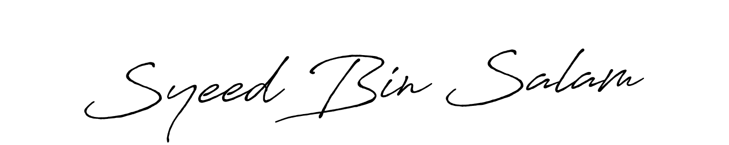 How to make Syeed Bin Salam name signature. Use Antro_Vectra_Bolder style for creating short signs online. This is the latest handwritten sign. Syeed Bin Salam signature style 7 images and pictures png