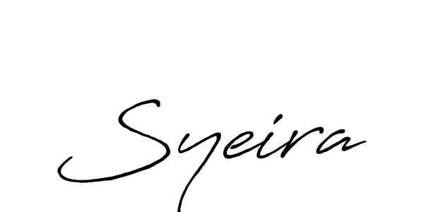 How to make Syeira signature? Antro_Vectra_Bolder is a professional autograph style. Create handwritten signature for Syeira name. Syeira signature style 7 images and pictures png