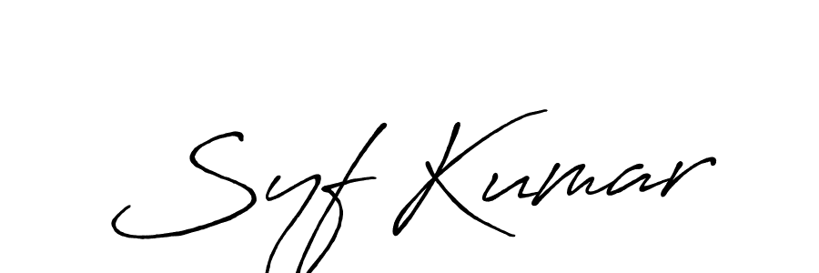 It looks lik you need a new signature style for name Syf Kumar. Design unique handwritten (Antro_Vectra_Bolder) signature with our free signature maker in just a few clicks. Syf Kumar signature style 7 images and pictures png