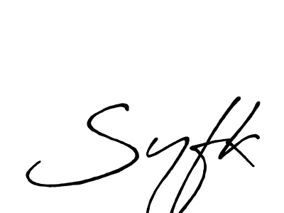 Similarly Antro_Vectra_Bolder is the best handwritten signature design. Signature creator online .You can use it as an online autograph creator for name Syfk. Syfk signature style 7 images and pictures png