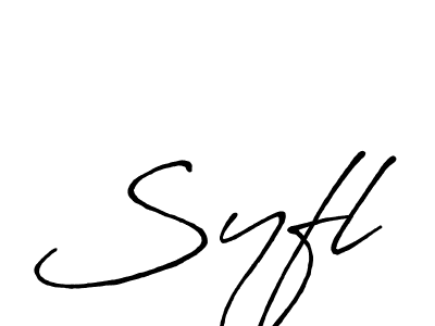 Create a beautiful signature design for name Syfl. With this signature (Antro_Vectra_Bolder) fonts, you can make a handwritten signature for free. Syfl signature style 7 images and pictures png
