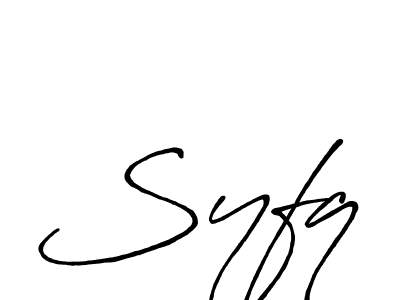 Syfq stylish signature style. Best Handwritten Sign (Antro_Vectra_Bolder) for my name. Handwritten Signature Collection Ideas for my name Syfq. Syfq signature style 7 images and pictures png