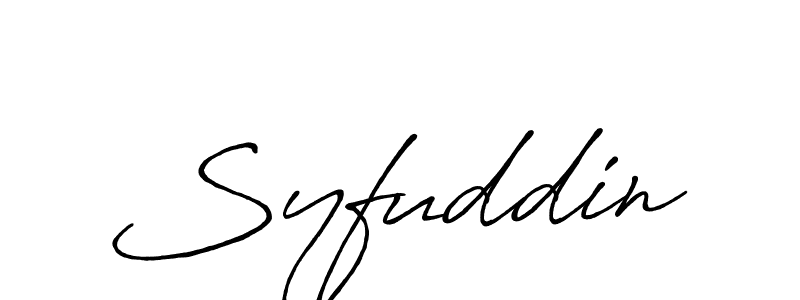 Antro_Vectra_Bolder is a professional signature style that is perfect for those who want to add a touch of class to their signature. It is also a great choice for those who want to make their signature more unique. Get Syfuddin name to fancy signature for free. Syfuddin signature style 7 images and pictures png