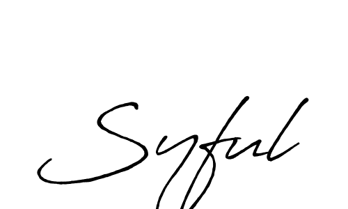Design your own signature with our free online signature maker. With this signature software, you can create a handwritten (Antro_Vectra_Bolder) signature for name Syful. Syful signature style 7 images and pictures png