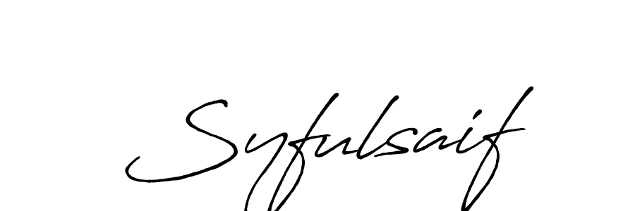 Also we have Syfulsaif name is the best signature style. Create professional handwritten signature collection using Antro_Vectra_Bolder autograph style. Syfulsaif signature style 7 images and pictures png