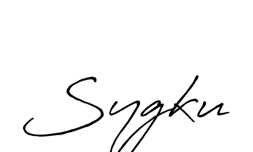 How to make Sygku signature? Antro_Vectra_Bolder is a professional autograph style. Create handwritten signature for Sygku name. Sygku signature style 7 images and pictures png