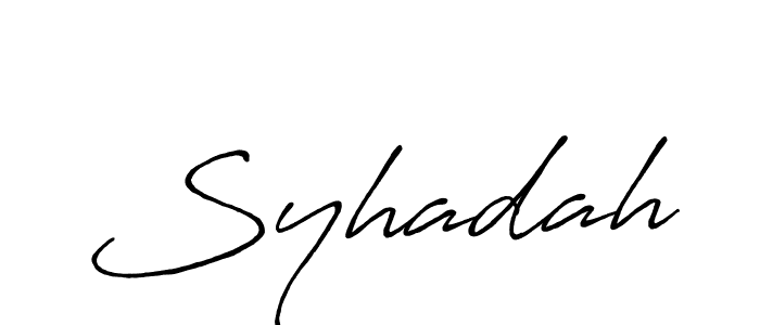 Design your own signature with our free online signature maker. With this signature software, you can create a handwritten (Antro_Vectra_Bolder) signature for name Syhadah. Syhadah signature style 7 images and pictures png