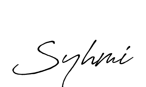 Syhmi stylish signature style. Best Handwritten Sign (Antro_Vectra_Bolder) for my name. Handwritten Signature Collection Ideas for my name Syhmi. Syhmi signature style 7 images and pictures png