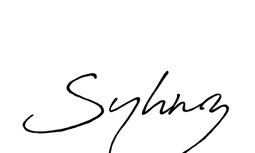 Syhnz stylish signature style. Best Handwritten Sign (Antro_Vectra_Bolder) for my name. Handwritten Signature Collection Ideas for my name Syhnz. Syhnz signature style 7 images and pictures png