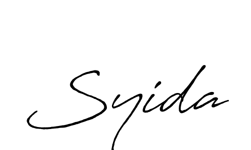 Design your own signature with our free online signature maker. With this signature software, you can create a handwritten (Antro_Vectra_Bolder) signature for name Syida. Syida signature style 7 images and pictures png