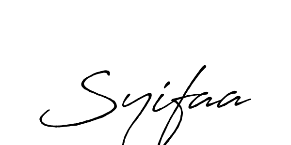 How to make Syifaa name signature. Use Antro_Vectra_Bolder style for creating short signs online. This is the latest handwritten sign. Syifaa signature style 7 images and pictures png