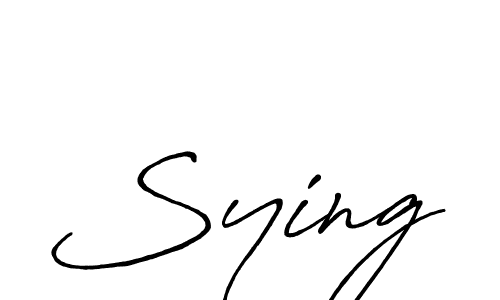 Make a beautiful signature design for name Sying. With this signature (Antro_Vectra_Bolder) style, you can create a handwritten signature for free. Sying signature style 7 images and pictures png