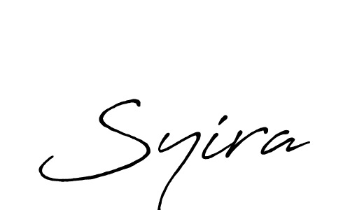 Make a beautiful signature design for name Syira. With this signature (Antro_Vectra_Bolder) style, you can create a handwritten signature for free. Syira signature style 7 images and pictures png