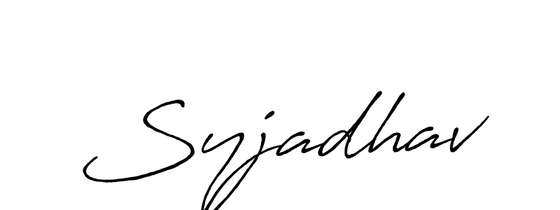 This is the best signature style for the Syjadhav name. Also you like these signature font (Antro_Vectra_Bolder). Mix name signature. Syjadhav signature style 7 images and pictures png