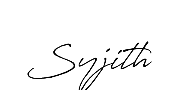 You should practise on your own different ways (Antro_Vectra_Bolder) to write your name (Syjith) in signature. don't let someone else do it for you. Syjith signature style 7 images and pictures png