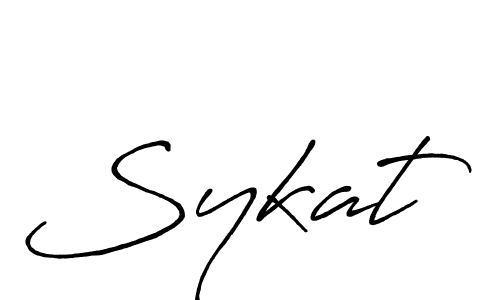 Use a signature maker to create a handwritten signature online. With this signature software, you can design (Antro_Vectra_Bolder) your own signature for name Sykat. Sykat signature style 7 images and pictures png