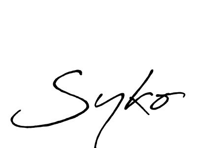 if you are searching for the best signature style for your name Syko. so please give up your signature search. here we have designed multiple signature styles  using Antro_Vectra_Bolder. Syko signature style 7 images and pictures png