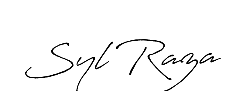 if you are searching for the best signature style for your name Syl Raza. so please give up your signature search. here we have designed multiple signature styles  using Antro_Vectra_Bolder. Syl Raza signature style 7 images and pictures png