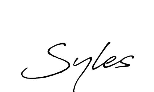 Also we have Syles name is the best signature style. Create professional handwritten signature collection using Antro_Vectra_Bolder autograph style. Syles signature style 7 images and pictures png