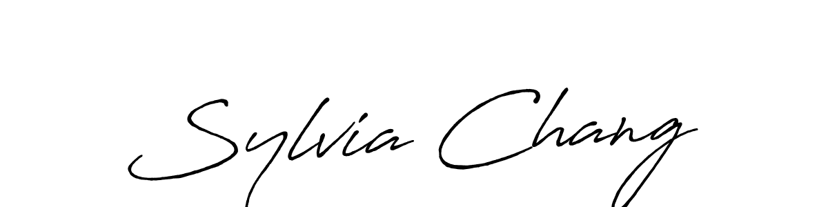 You should practise on your own different ways (Antro_Vectra_Bolder) to write your name (Sylvia Chang) in signature. don't let someone else do it for you. Sylvia Chang signature style 7 images and pictures png