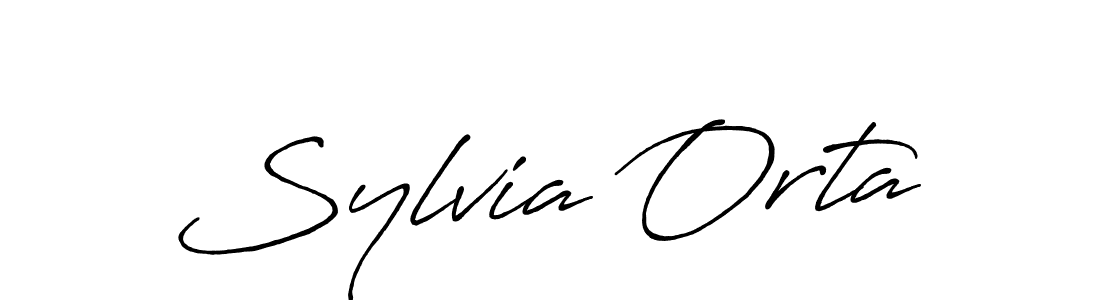 Make a beautiful signature design for name Sylvia Orta. With this signature (Antro_Vectra_Bolder) style, you can create a handwritten signature for free. Sylvia Orta signature style 7 images and pictures png