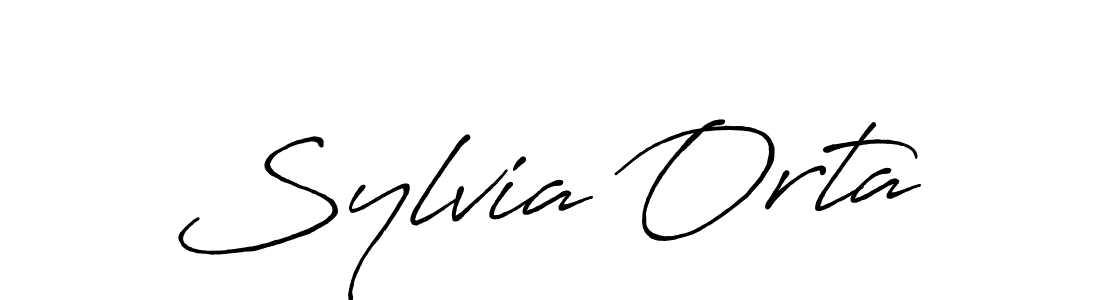 How to make Sylvia Orta name signature. Use Antro_Vectra_Bolder style for creating short signs online. This is the latest handwritten sign. Sylvia Orta signature style 7 images and pictures png