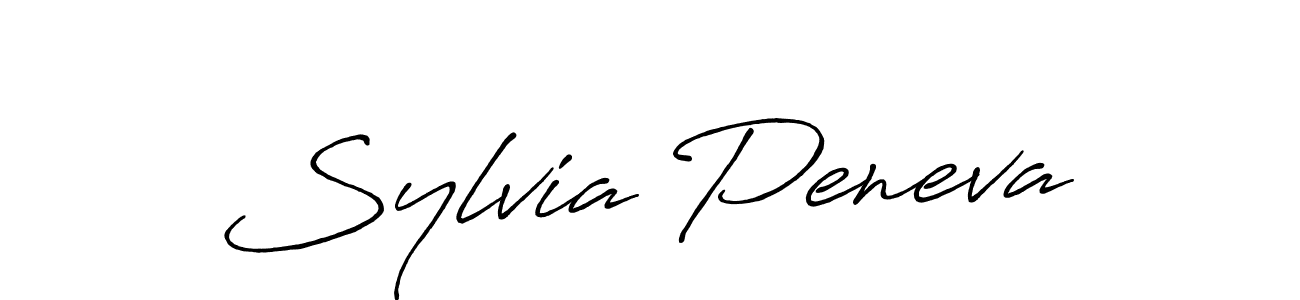 Make a beautiful signature design for name Sylvia Peneva. With this signature (Antro_Vectra_Bolder) style, you can create a handwritten signature for free. Sylvia Peneva signature style 7 images and pictures png