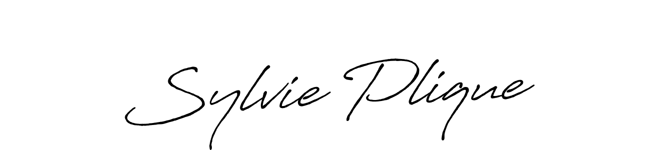if you are searching for the best signature style for your name Sylvie Plique. so please give up your signature search. here we have designed multiple signature styles  using Antro_Vectra_Bolder. Sylvie Plique signature style 7 images and pictures png