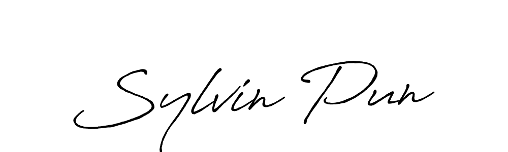 Use a signature maker to create a handwritten signature online. With this signature software, you can design (Antro_Vectra_Bolder) your own signature for name Sylvin Pun. Sylvin Pun signature style 7 images and pictures png