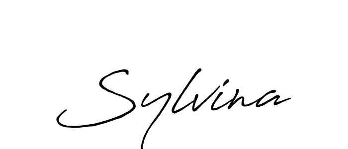 Create a beautiful signature design for name Sylvina. With this signature (Antro_Vectra_Bolder) fonts, you can make a handwritten signature for free. Sylvina signature style 7 images and pictures png