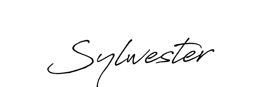 Create a beautiful signature design for name Sylwester. With this signature (Antro_Vectra_Bolder) fonts, you can make a handwritten signature for free. Sylwester signature style 7 images and pictures png