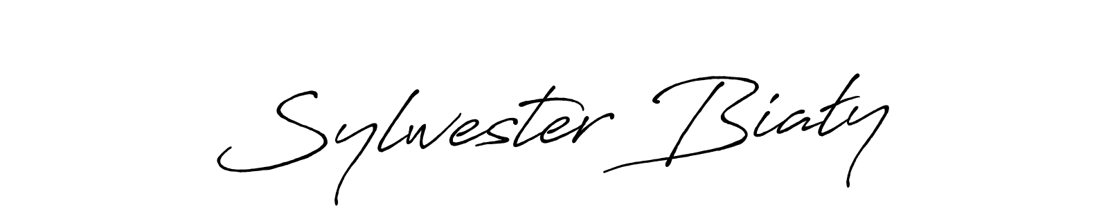 Make a short Sylwester Biały signature style. Manage your documents anywhere anytime using Antro_Vectra_Bolder. Create and add eSignatures, submit forms, share and send files easily. Sylwester Biały signature style 7 images and pictures png