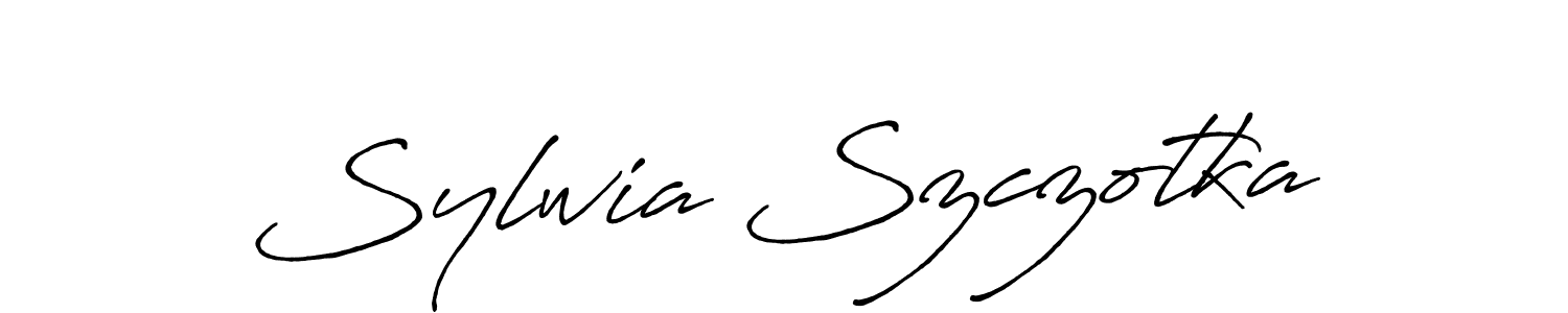 if you are searching for the best signature style for your name Sylwia Szczotka. so please give up your signature search. here we have designed multiple signature styles  using Antro_Vectra_Bolder. Sylwia Szczotka signature style 7 images and pictures png