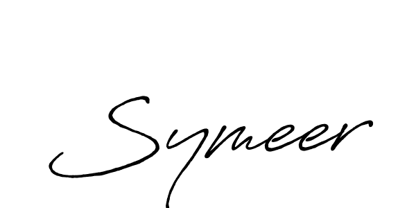 Design your own signature with our free online signature maker. With this signature software, you can create a handwritten (Antro_Vectra_Bolder) signature for name Symeer. Symeer signature style 7 images and pictures png